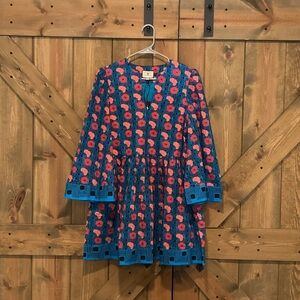 Tuckernuck Blue and Red Floral Izzy Dress